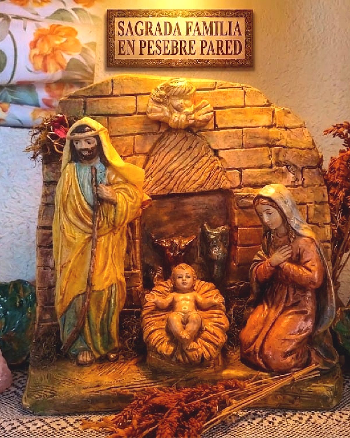 pesebre sagrada familia en Belén
